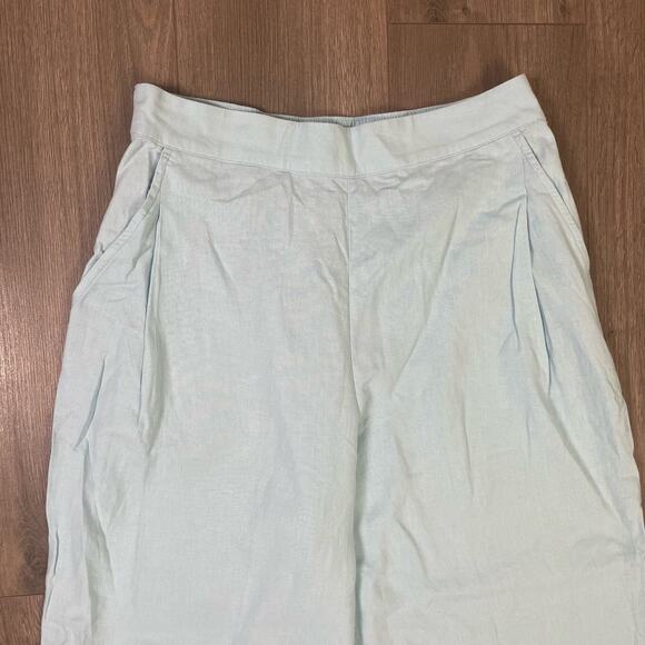 Madewell Pull On Straight Crop Linen Blend Casual Pants US Women's 10 New - Picture 5 of 9
